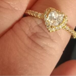 Pandora Elevated Hearts Ring (Gold)